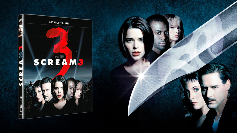 Detalles completos de la primera edición de Scream 3 en UHD 4K