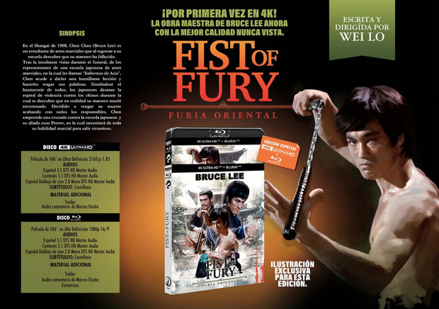 Datos de Furia Oriental en Ultra HD Blu-ray
