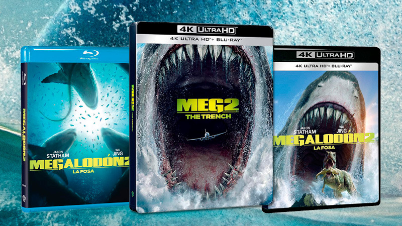 Steelbook UHD 4K, Blu-ray y combo 4K para Megalodón 2: La Fosa