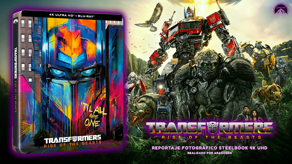 Fotografías del Steelbook de Transformers: El Despertar de las Bestias (grafiti) en UHD 4K y Blu-ray 1