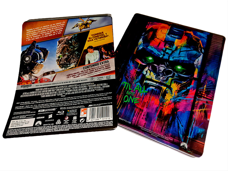 Fotografías del Steelbook de Transformers: El Despertar de las Bestias (grafiti) en UHD 4K y Blu-ray 6