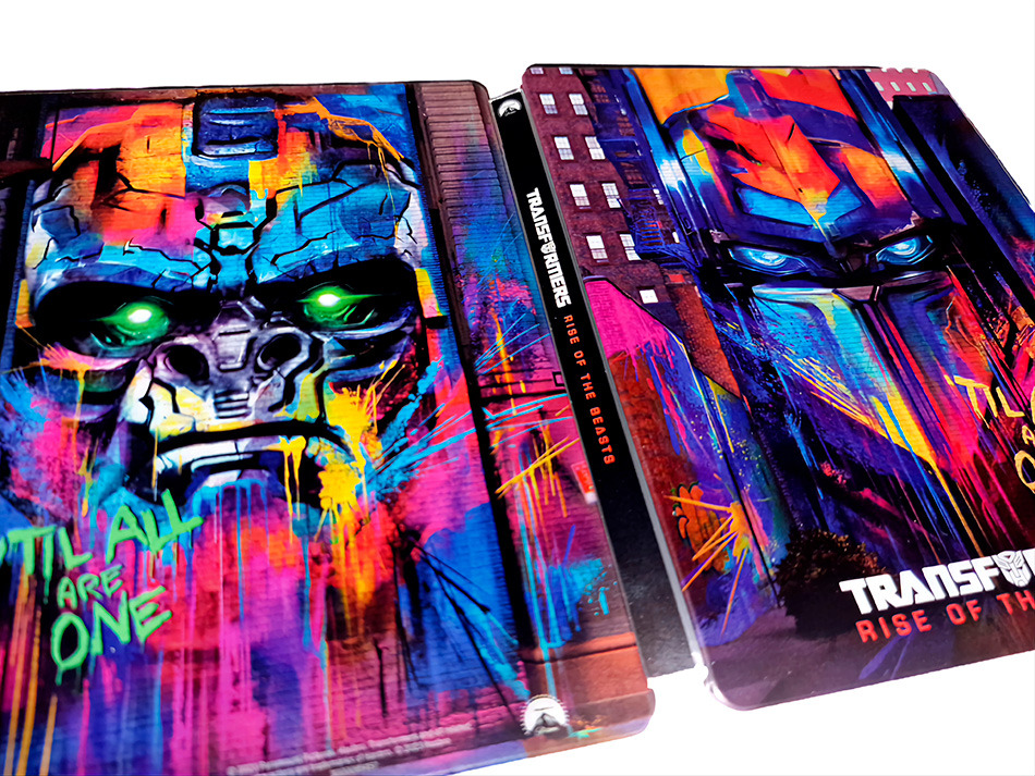 Fotografías del Steelbook de Transformers: El Despertar de las Bestias (grafiti) en UHD 4K y Blu-ray 12