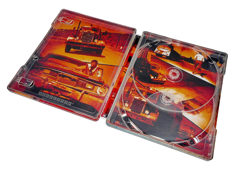 Fotografías del Steelbook de El Diablo sobre Ruedas en UHD 4K y Blu-ray 16