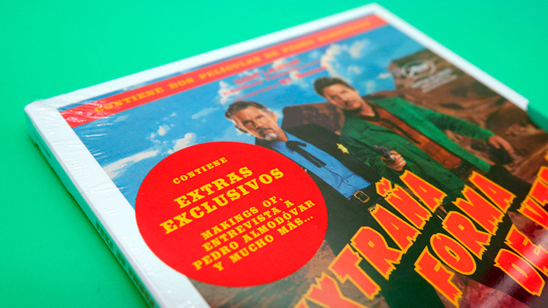 Fotografías del pack Almodóvar con Extraña Forma de Vida y The Human Voice en Blu-ray