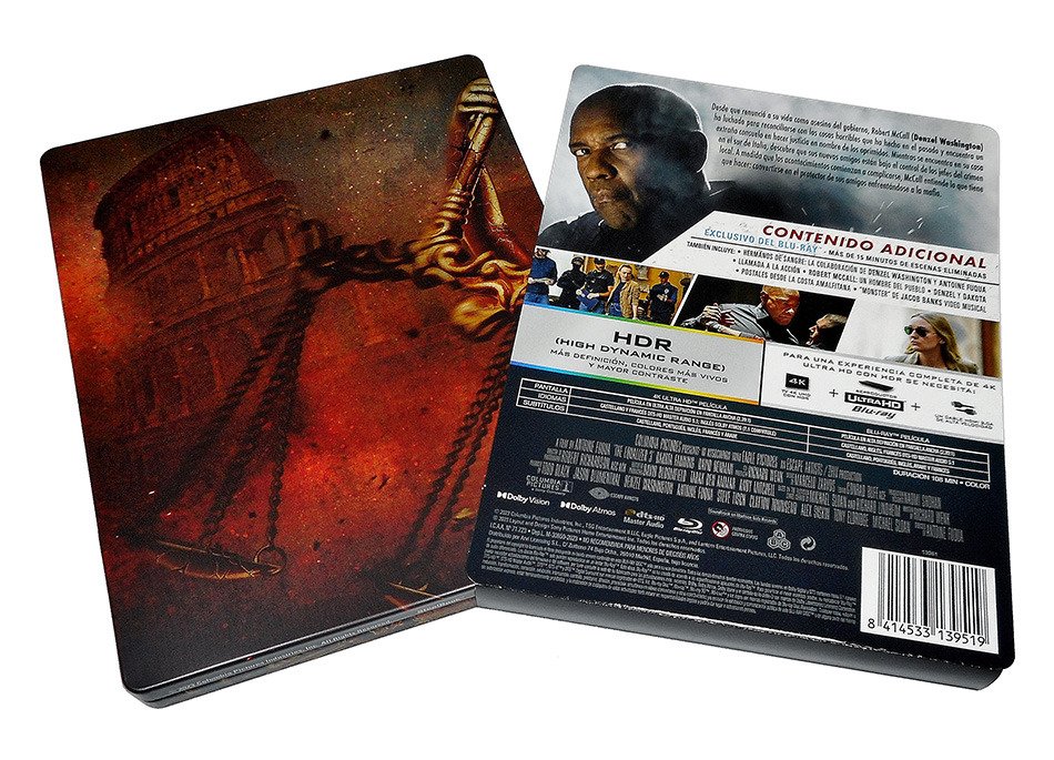 Fotografías del Steelbook de The Equalizer 3 en UHD 4K y Blu-ray 6