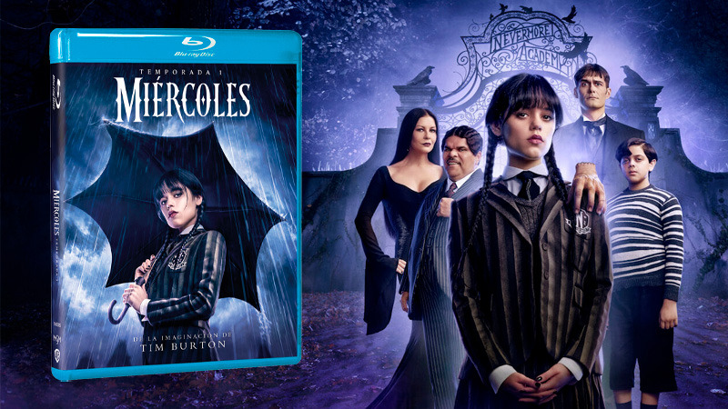 Detalles completos de la 1ª temporada de Miércoles en Blu-ray