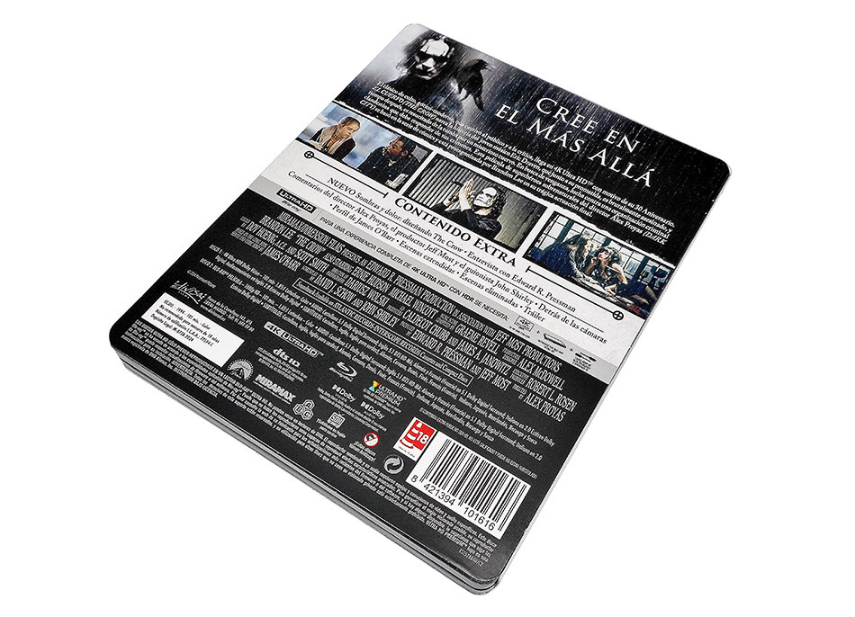 Fotografías del Steelbook negro de El Cuervo en UHD 4K y Blu-ray 5