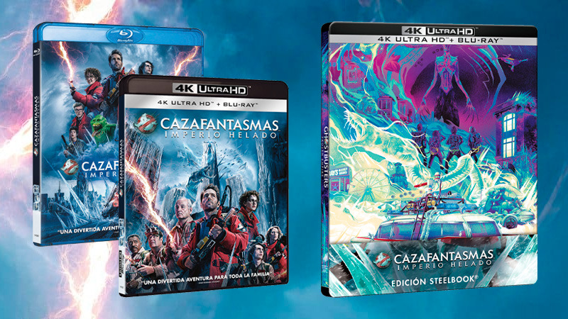 Cazafantasmas: Imperio Helado en Blu-ray, UHD 4K y Steelbook