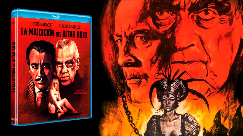 La Maldición del Altar Rojo en Blu-ray, con Boris Karloff y Christopher Lee