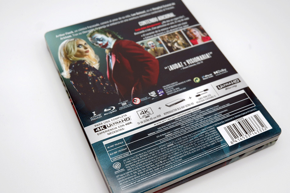 Fotografías del Steelbook de Joker: Folie à Deux en UHD 4K y Blu-ray 4
