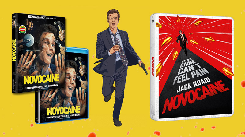 Lanzamiento de Novocaine en Blu-ray, UHD 4K y Steelbook [actualizado]