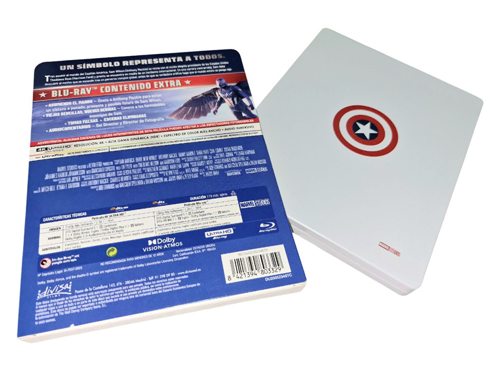 Fotografías del Steelbook de Capitán América: Brave New World en UHD 4K y Blu-ray 4