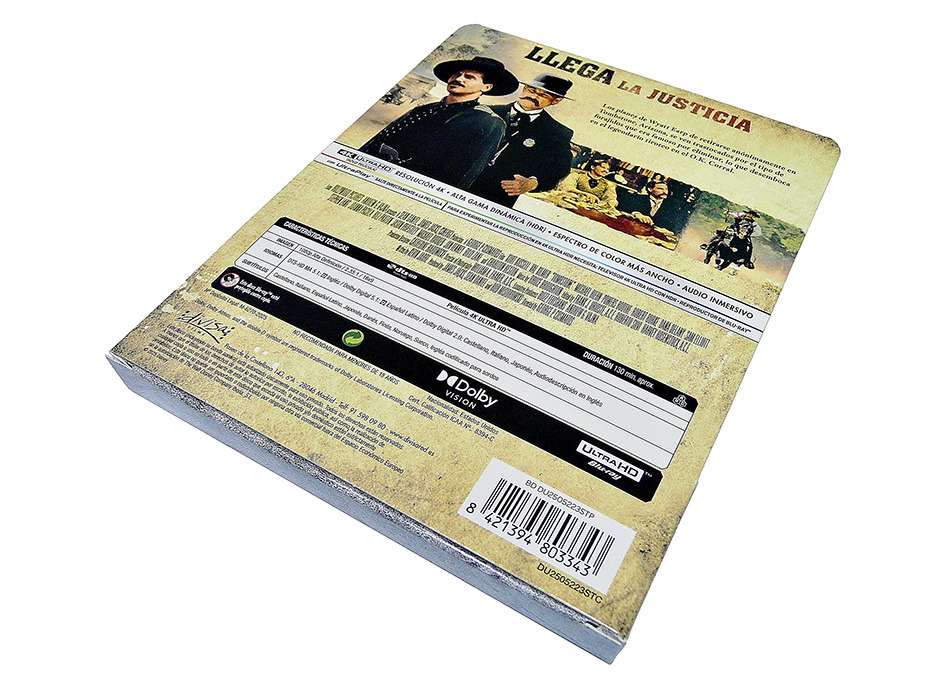 Fotografías del Steelbook de Tombstone en UHD 4K y Blu-ray 5