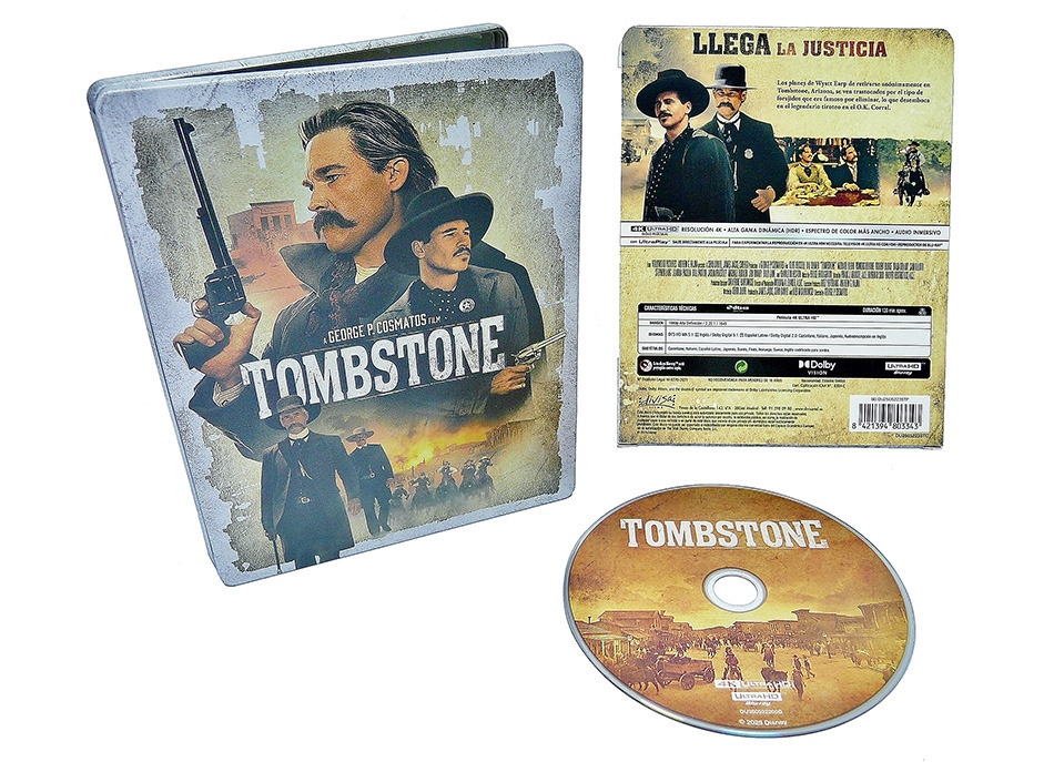 Fotografías del Steelbook de Tombstone en UHD 4K y Blu-ray 16