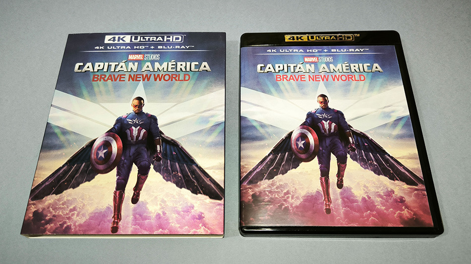 Fotografías de la edición con funda de Capitán América: Brave New World en UHD 4K y Blu-ray 8