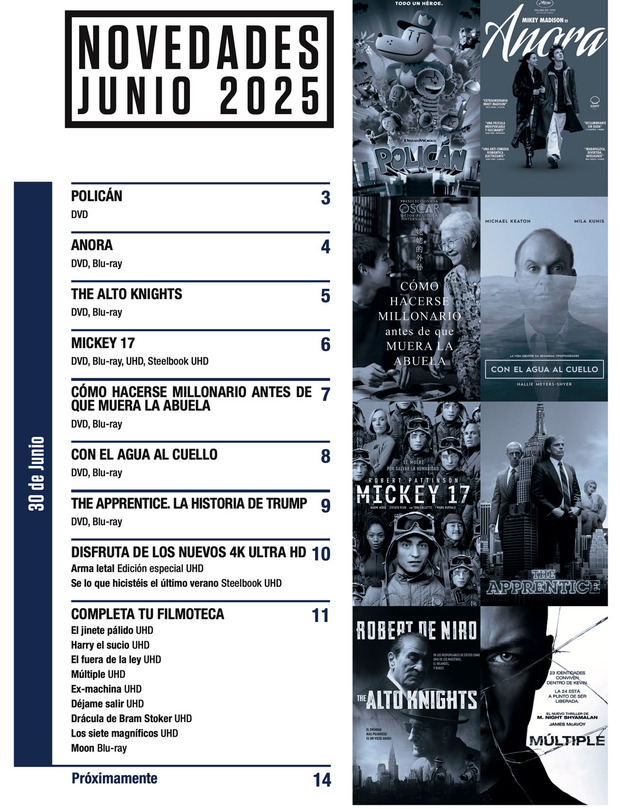 Adelanto de las novedades de Arvi en Blu-ray y UHD 4K de junio de 2025