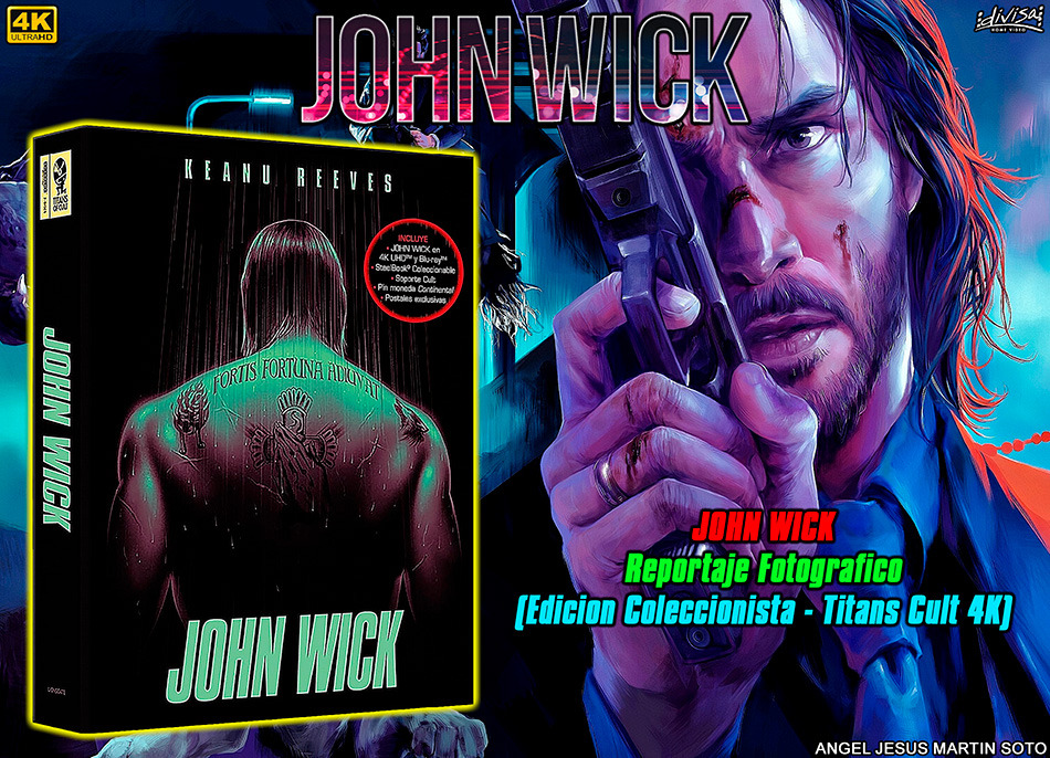 Fotografías de la edición Titans of Cult de John Wick en UHD 4K y Blu-ray 1