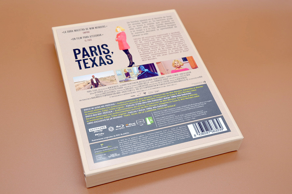Fotografías de la edición 40º aniversario de Paris, Texas en UHD 4K y Blu-ray 5