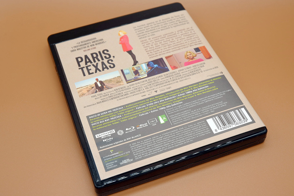 Fotografías de la edición 40º aniversario de Paris, Texas en UHD 4K y Blu-ray 16