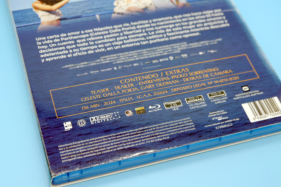 Fotografías de la edición con funda de Parthenope en Blu-ray 4