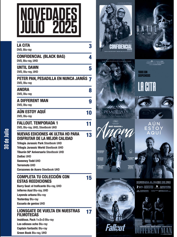 Avance de las novedades de Arvi en Blu-ray y UHD 4K de julio de 2025
