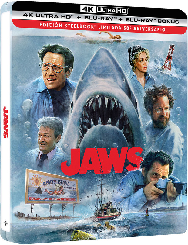 Tiburón regresa por 50º aniversario con un Steelbook y nuevos extras