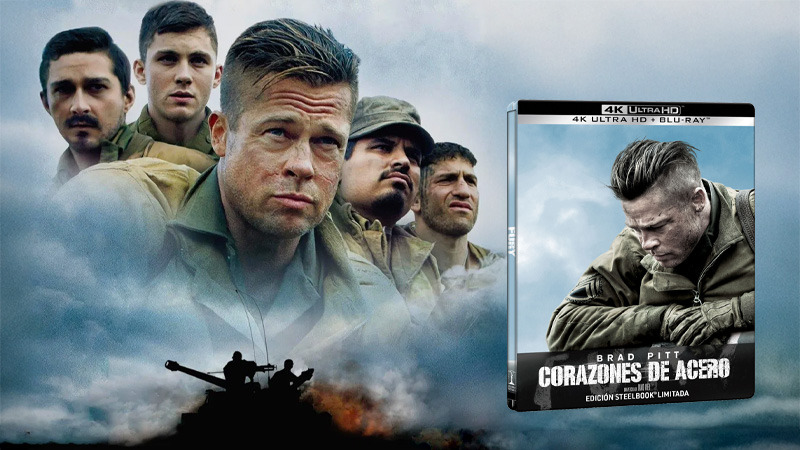 Un Steelbook para el nuevo disco 4K de Corazones de Acero con Dolby Vision