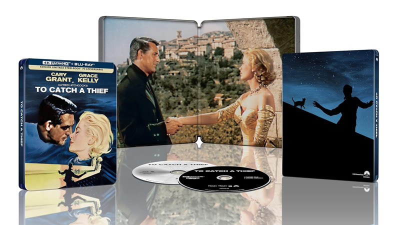 Steelbook de Atrapa a un Ladrón en UHD 4K por su 70º aniversario