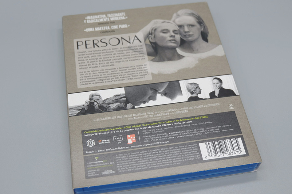Fotografías de la edición con funda y libreto de Persona en Blu-ray 3