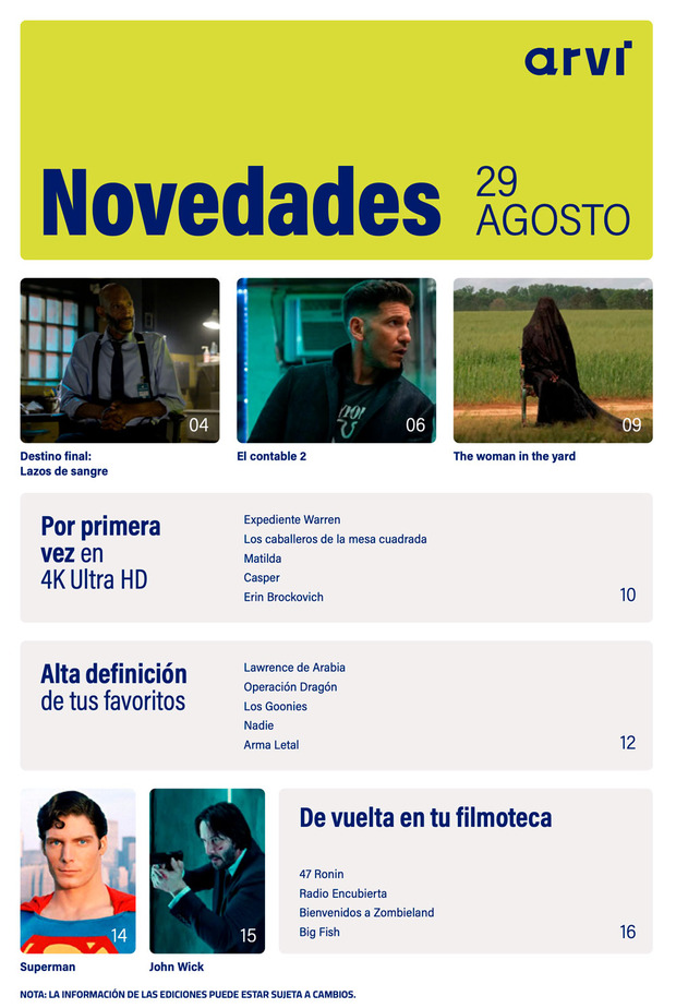 Avance de las novedades de Arvi en formato físico de agosto y septiembre de 2025