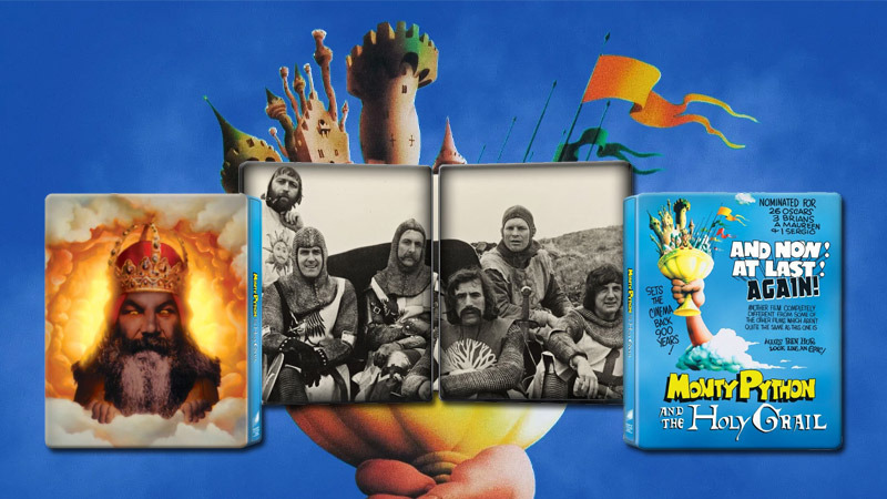 Steelbook de Monty Python y Los Caballeros de la Mesa Cuadrada y sus Locos seguidores en UHD 4K
