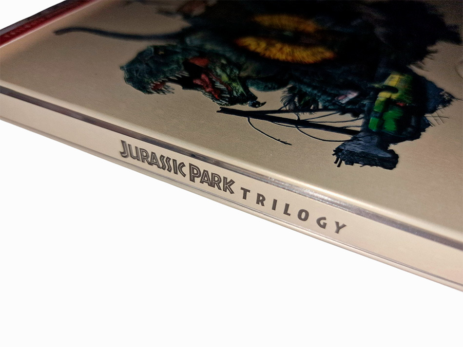 Fotografías del Steelbook de la Trilogía Jurassic Park en UHD 4K y Blu-ray 3
