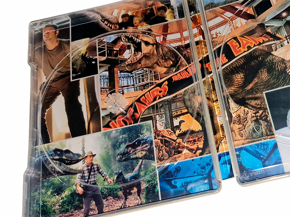 Fotografías del Steelbook de la Trilogía Jurassic Park en UHD 4K y Blu-ray 16