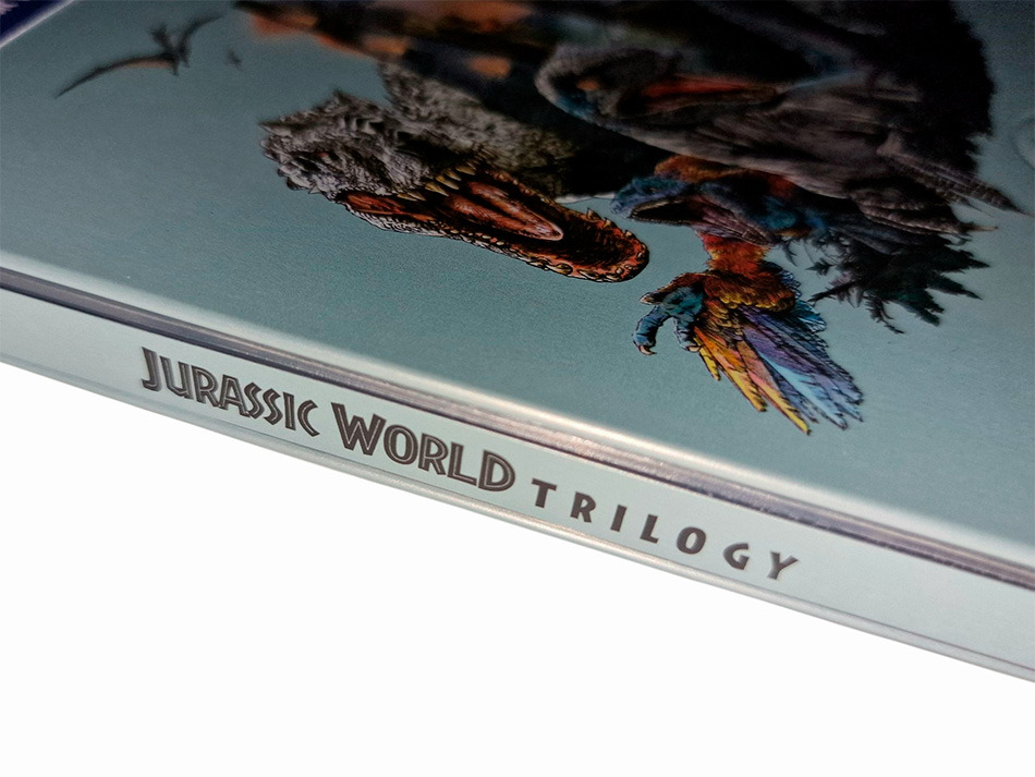 Fotografías del Steelbook de la Trilogía Jurassic World en UHD 4K y Blu-ray 3