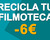 Vuelve el descuento de 6 € de la oferta Recicla tu Filmoteca de Fnac