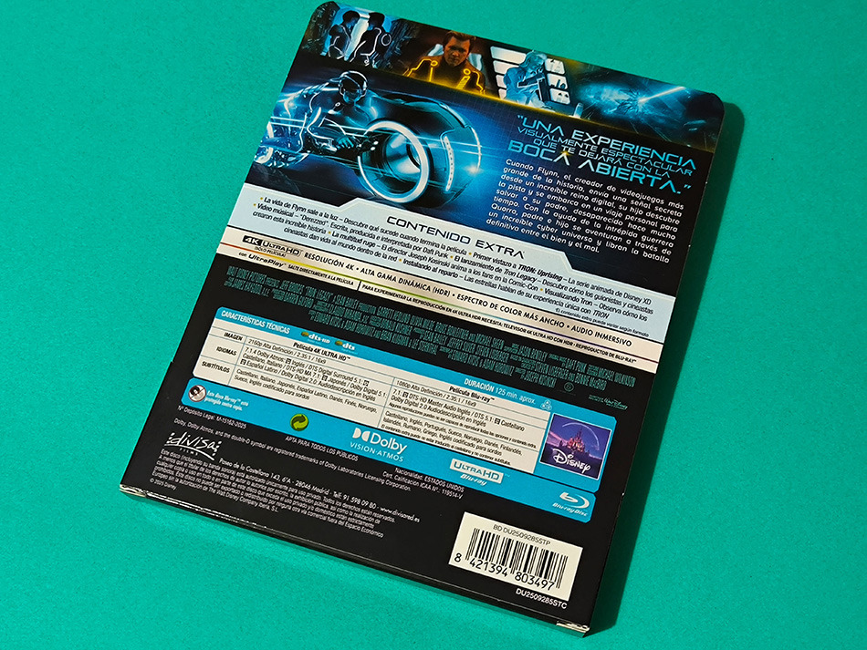 Fotografías del Steelbook de Tron Legacy en UHD 4K y Blu-ray 4