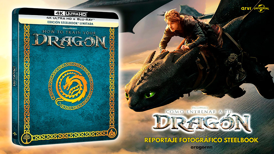Fotografías del Steelbook de Cómo Entrenar a tu Dragón en UHD 4K y Blu-ray 1