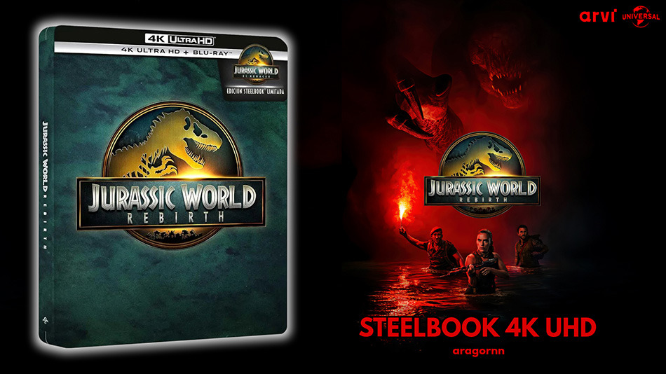 Fotografías del Steelbook Logo de Jurassic World: El Renacer en UHD 4K y Blu-ray 1