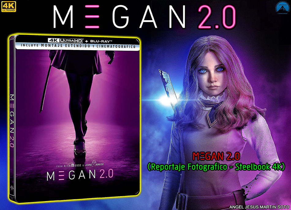 Fotografías del Steelbook de M3GAN 2.0 en UHD 4K y Blu-ray 1