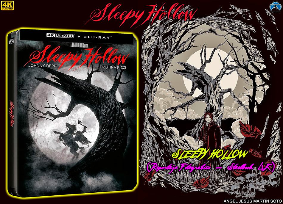 Fotografías del Steelbook de Sleepy Hollow en UHD 4K y Blu-ray 3