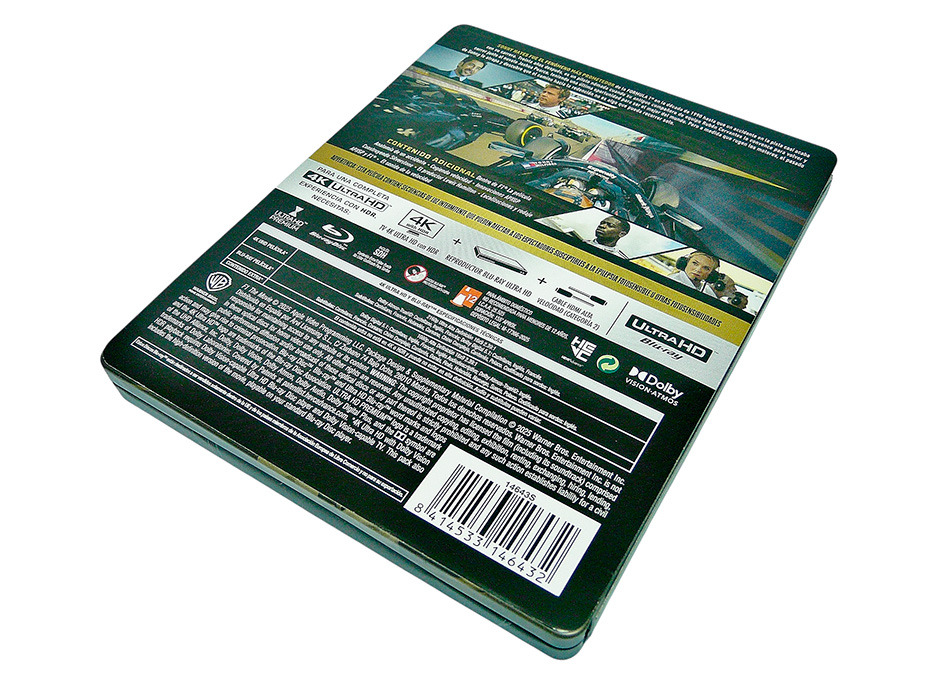Fotografías del Steelbook de F1: La Película en UHD 4K y Blu-ray 5