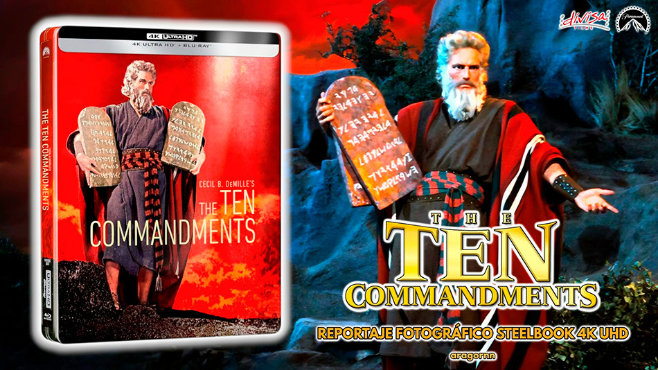 Fotografías del Steelbook de Los Diez Mandamientos en UHD 4K y Blu-ray 1