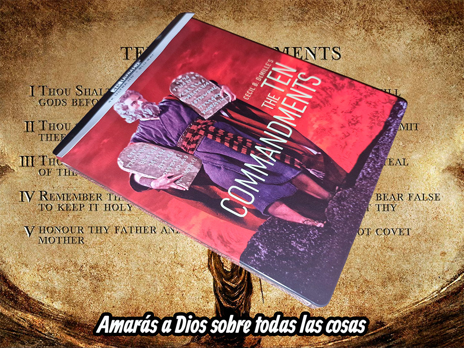 Fotografías del Steelbook de Los Diez Mandamientos en UHD 4K y Blu-ray 2