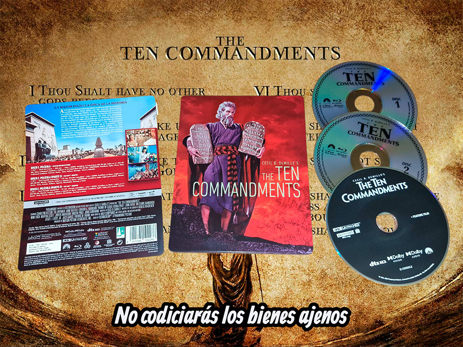Fotografías del Steelbook de Los Diez Mandamientos en UHD 4K y Blu-ray 11