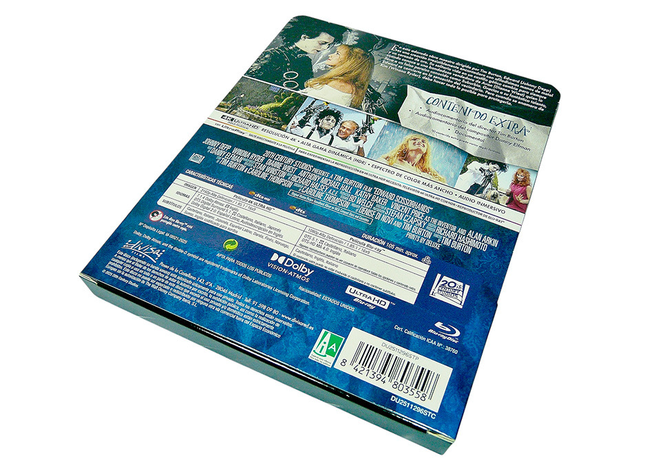 Fotografías del Steelbook de Eduardo Manostijeras en UHD 4K y Blu-ray 5