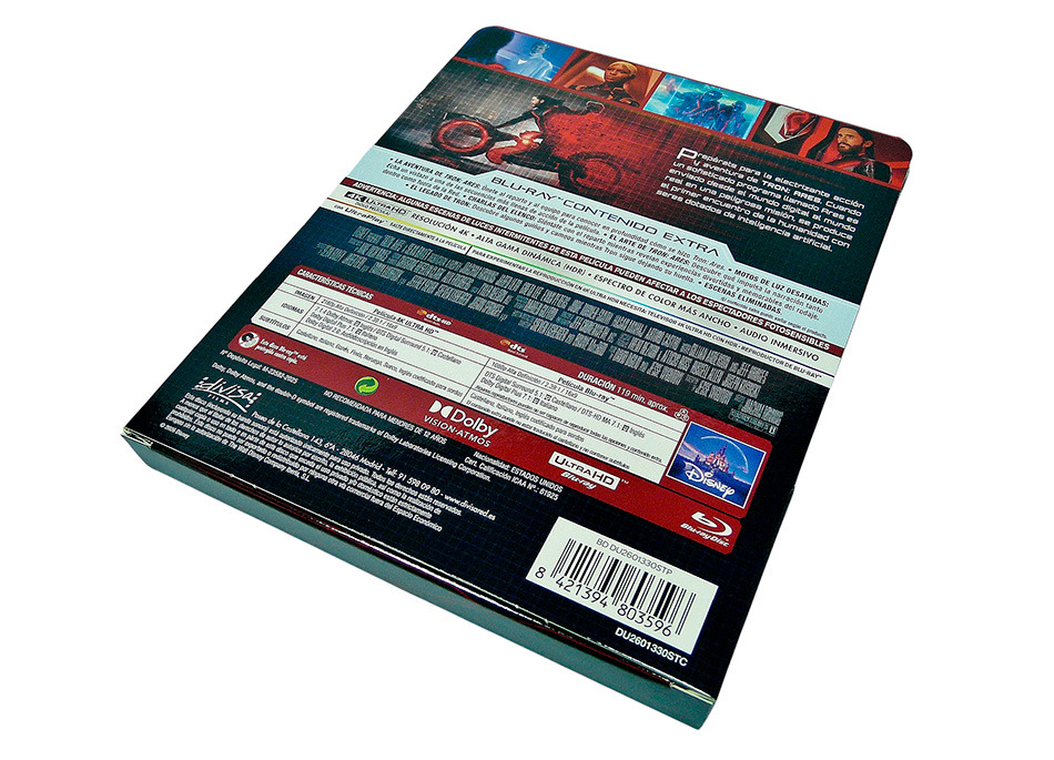 Fotograf&iacute;as del Steelbook de Tron: Ares en UHD 4K y Blu-ray 5