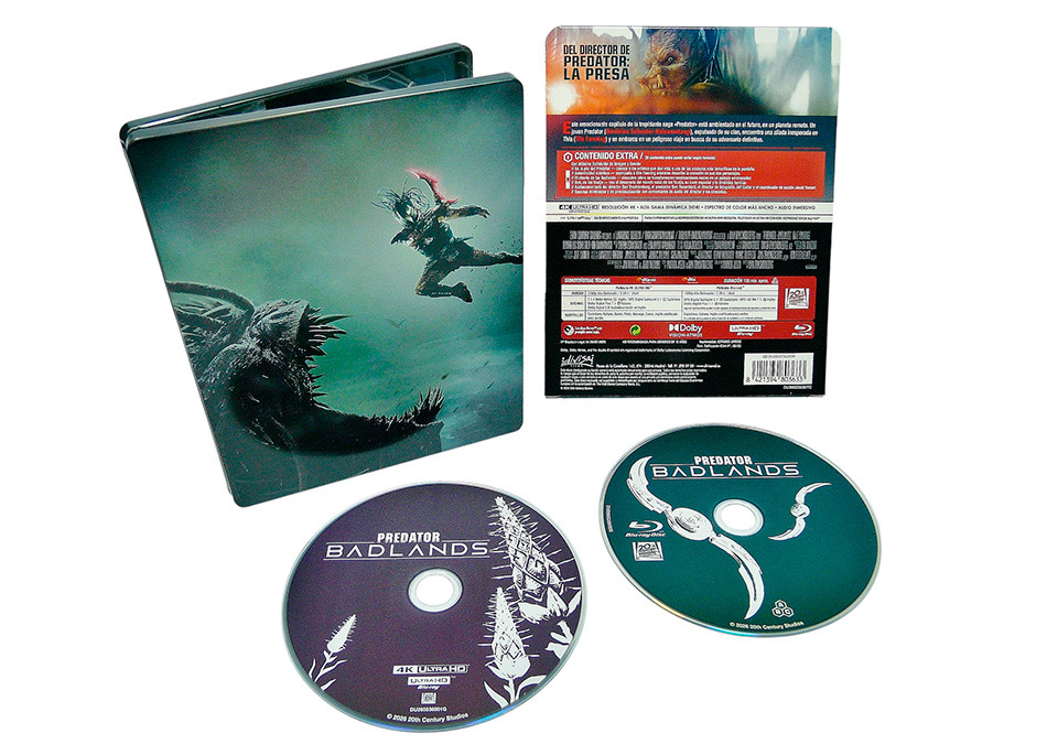 Fotograf&iacute;as del Steelbook de Predator: Badlands en UHD 4K y Blu-ray 17