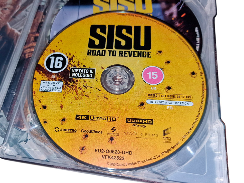Fotograf&iacute;as del Steelbook de Sisu: Camino a la Venganza en UHD 4K y Blu-ray 12
