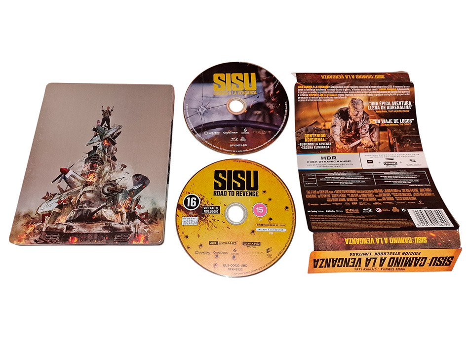 Fotograf&iacute;as del Steelbook de Sisu: Camino a la Venganza en UHD 4K y Blu-ray 16
