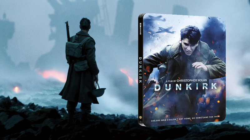 Dunkerque -de Christopher Nolan- en Steelbook 4K con el disco de extras